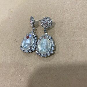 Nordstrom Silver Halo Drop Earrings